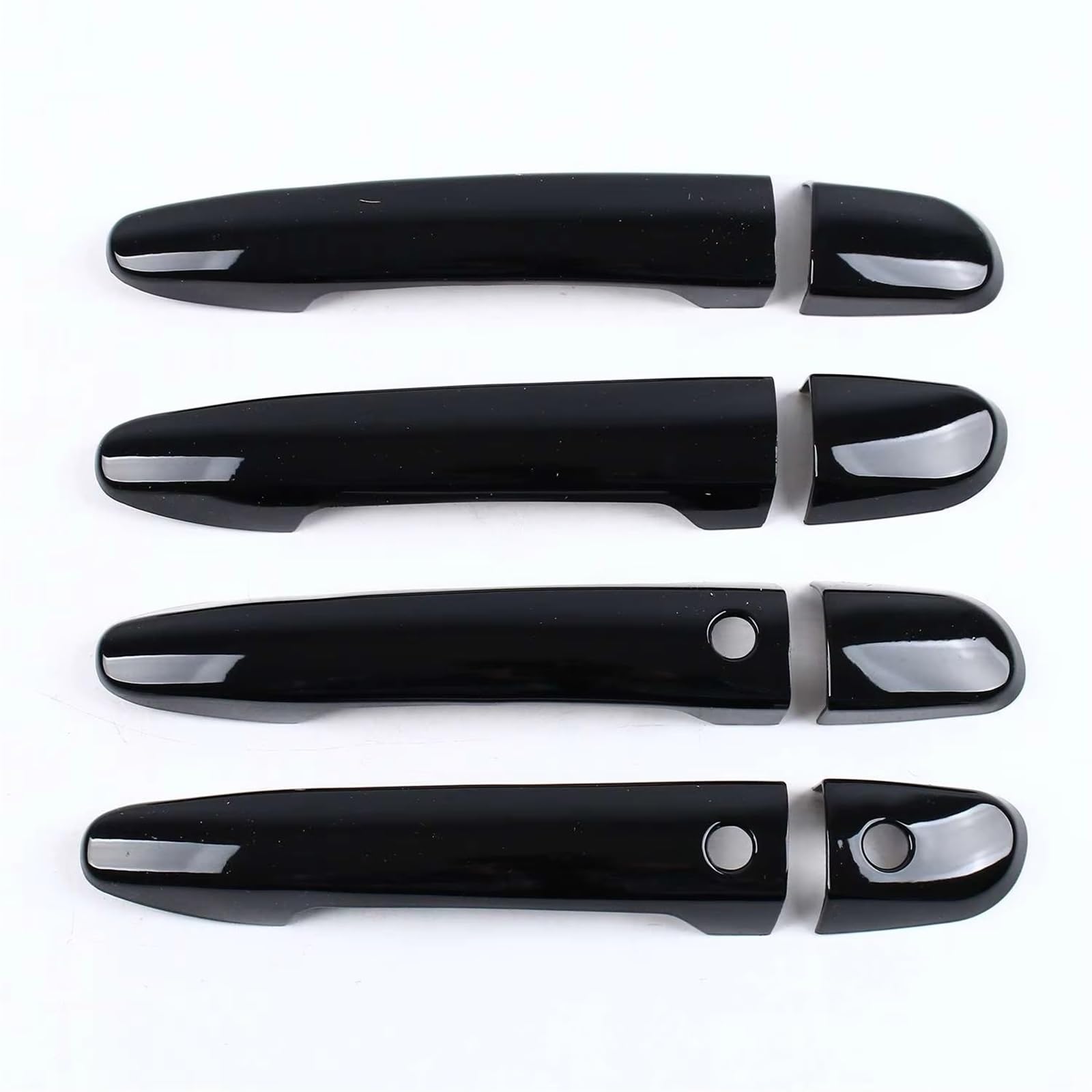 TONMHXA Kompatibel Mit Mazda 2 3 6 2007 2008 2009 2010 2011 2012 2013-2019 ABS Chrom Türgriffabdeckung Zierleisten Auto Styling Zubehör Auto Türgriff Abdeckung(Gloss Black,with smart Hole) von TONMHXA