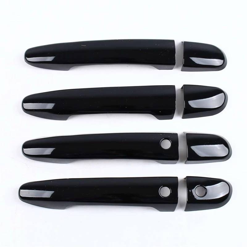 TONMHXA Kompatibel Mit Mazda 2 3 6 2007 2008 2009 2010 2011 2012 2013-2019 ABS Chrom Türgriffabdeckung Zierleisten Auto Styling Zubehör Auto Türgriff Abdeckung(Gloss Black,with smart Hole) von TONMHXA