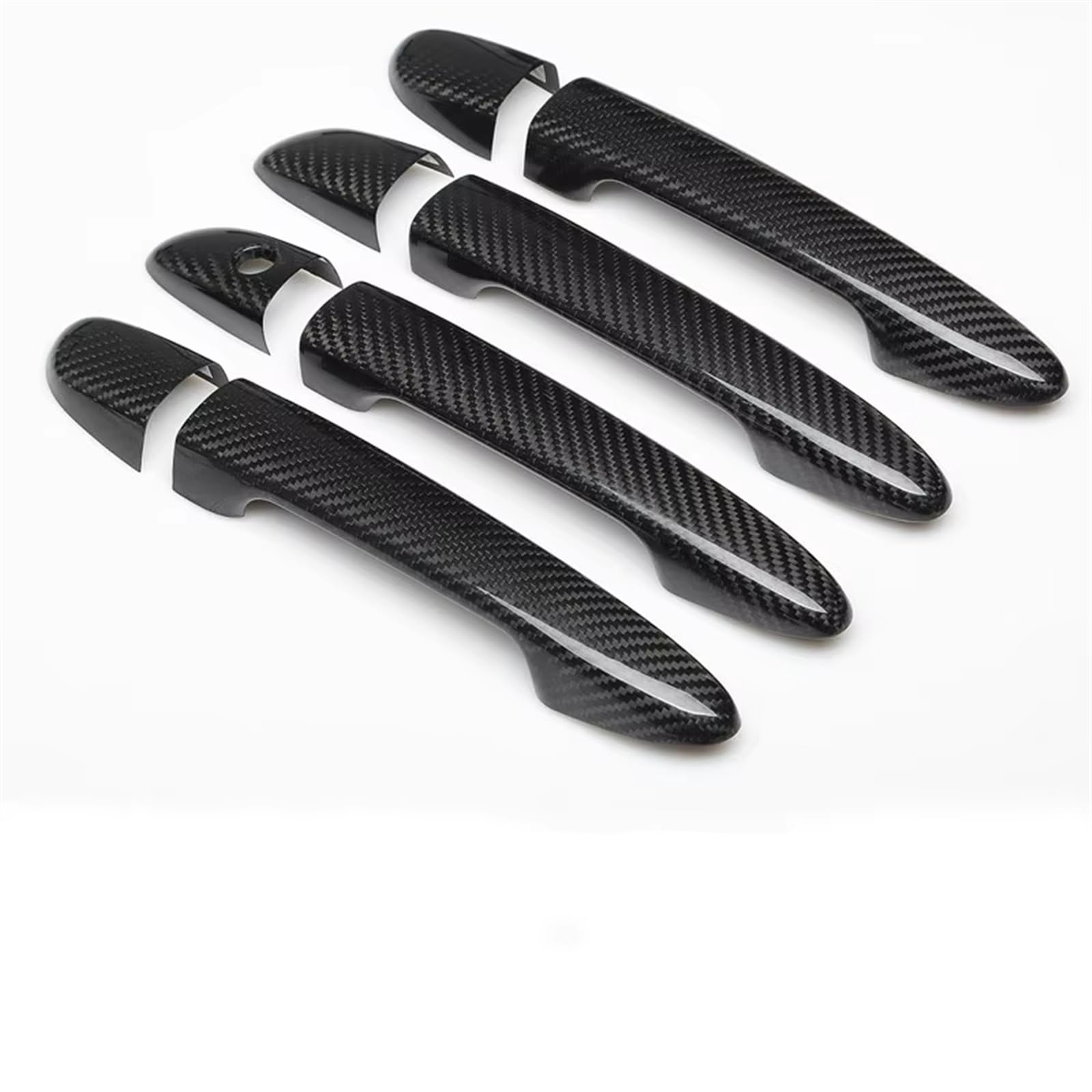 TONMHXA Kompatibel Mit Mazda Für CX5 2012-2022 Styling-Zubehör Arbon Fiber Chrome Autotürgriffabdeckung Dekor Auto Türgriff Abdeckung(Carbon Fiber,Door Handle Single Hole) von TONMHXA