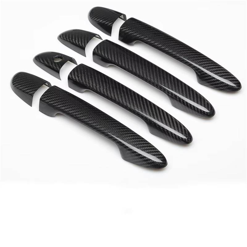 TONMHXA Kompatibel Mit Mazda Für CX5 2012-2022 Styling-Zubehör Arbon Fiber Chrome Autotürgriffabdeckung Dekor Auto Türgriff Abdeckung(Carbon Fiber,Door Handle Single Hole) von TONMHXA