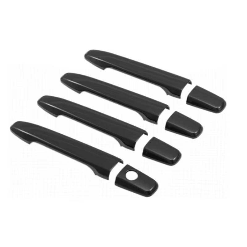 TONMHXA Kompatibel Mit Mitsubishi Für Lancer Für Evolution X Für EVO 2008-2017 Auto-Außentürgriff-Formteilabdeckung Zierdekor Auto-Kohlefaser Auto Türgriff Abdeckung(Single Hole Black) von TONMHXA