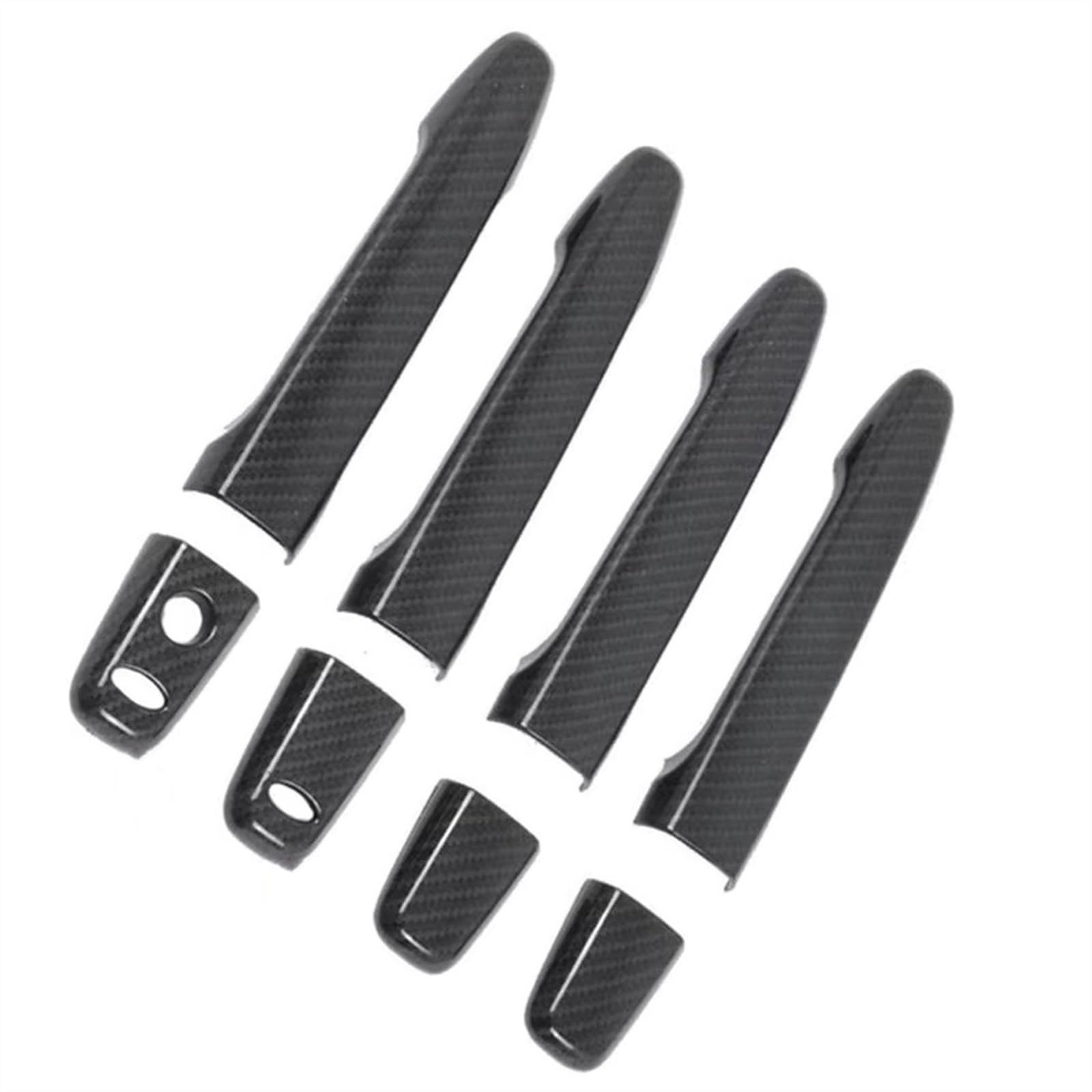 TONMHXA Kompatibel Mit Mitsubishi Für Lancer Für Evolution X Für EVO 2008-2017 Auto-Außentürgriff-Formteilabdeckung Zierdekor Auto-Kohlefaser Auto Türgriff Abdeckung(Smart Key Carbon) von TONMHXA