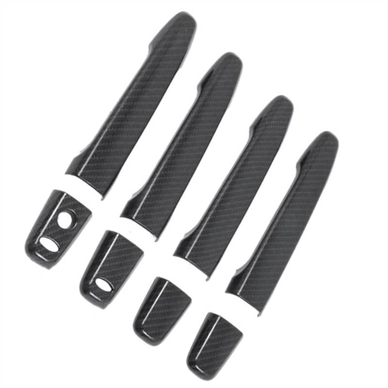 TONMHXA Kompatibel Mit Mitsubishi Für Lancer Für Evolution X Für EVO 2008-2017 Auto-Außentürgriff-Formteilabdeckung Zierdekor Auto-Kohlefaser Auto Türgriff Abdeckung(Smart Key Carbon) von TONMHXA