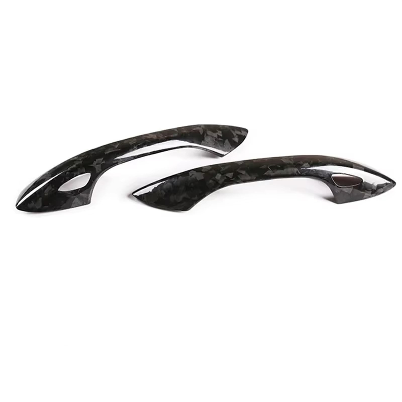 TONMHXA Kompatibel Mit Porsche Für 718 911 2016 2017 2018 Auto-Außentürgriff-Abdeckungsschale Mit Sensorloch, Echtes Carbonfaser-Zubehör Auto Türgriff Abdeckung(Forged Carbon Fiber) von TONMHXA