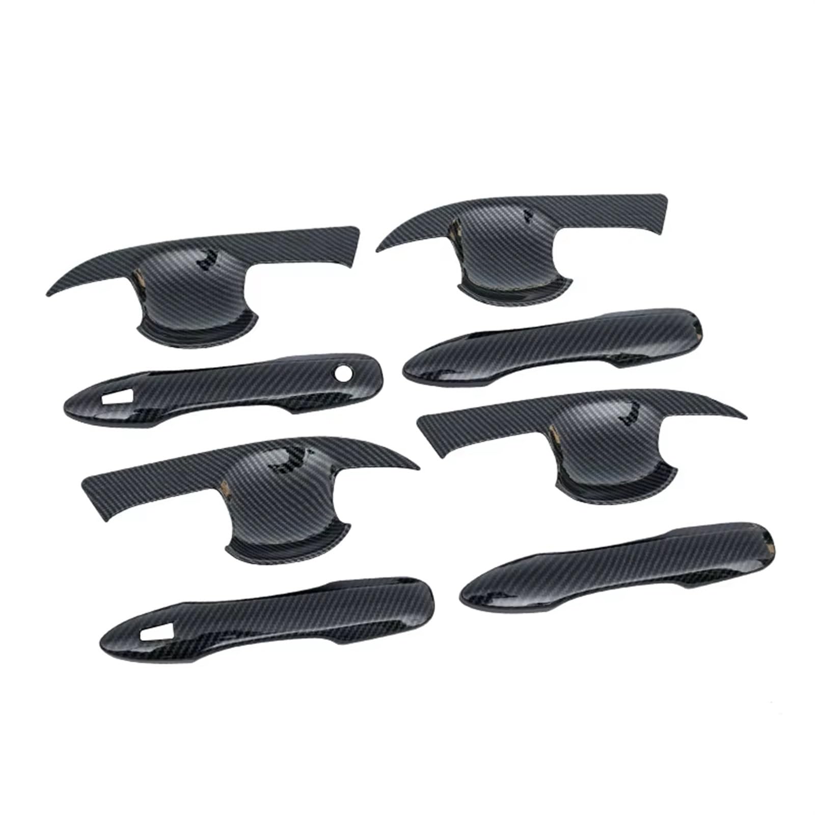 TONMHXA Kompatibel Mit Toyota Für Corolla E210 2019 2020 2021 2022 2023 2024 Auto Außentürgriff Schüssel Fangen Abdeckung Zierleisten Aufkleber Auto Türgriff Abdeckung(Carbon Fiber,Combination) von TONMHXA