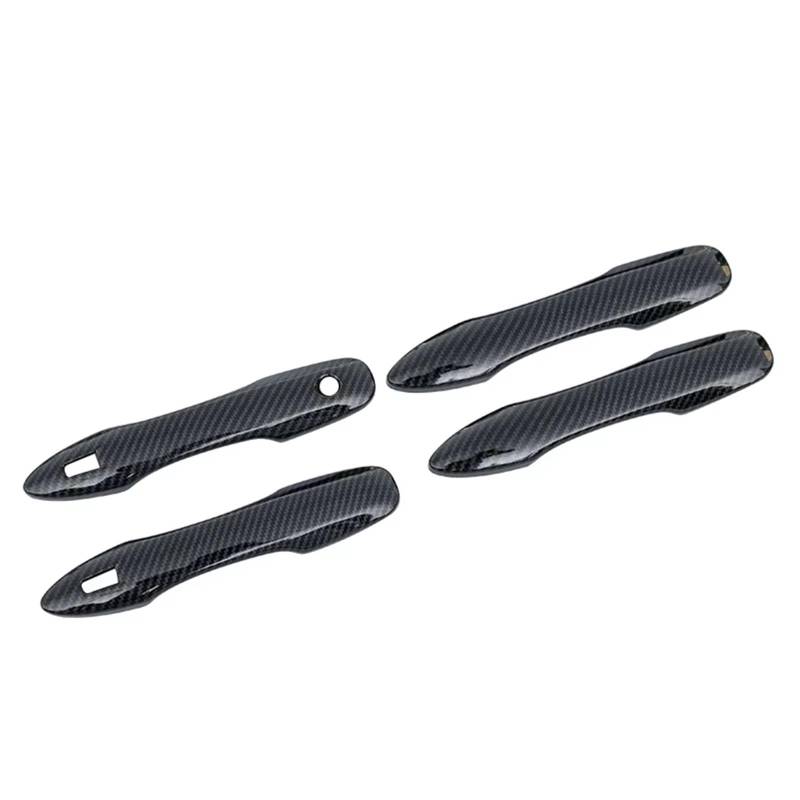TONMHXA Kompatibel Mit Toyota Für Corolla E210 2019 2020 2021 2022 2023 2024 Auto Außentürgriff Schüssel Fangen Abdeckung Zierleisten Aufkleber Auto Türgriff Abdeckung(Carbon Fiber,Door Handle) von TONMHXA
