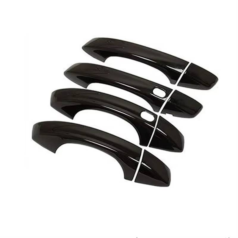 TONMHXA Kompatibel Mit VW Für Golf MK7 2012–2021, Autotürgriffabdeckungen, Außenkratzschutz, Dekor, Rostfreies Zubehör Auto Türgriff Abdeckung(Black with Two Holes) von TONMHXA