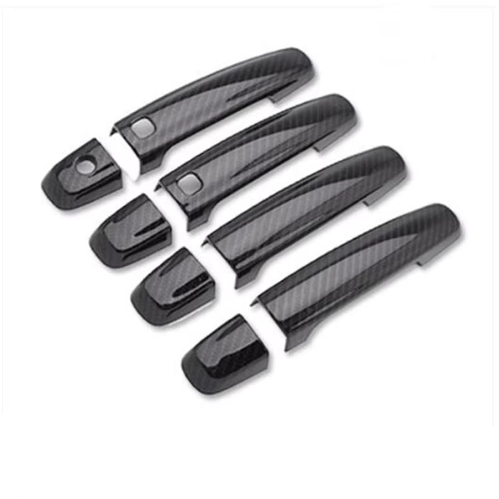 TONMHXA Kompatibel mit Suzuki für Swift 2005 2006 2007 2008 2009 2010 Türgriffabdeckung Chromverkleidung Zubehör Kohlefaser Auto Türgriff Abdeckung(Carbon Fiber,Hole) von TONMHXA