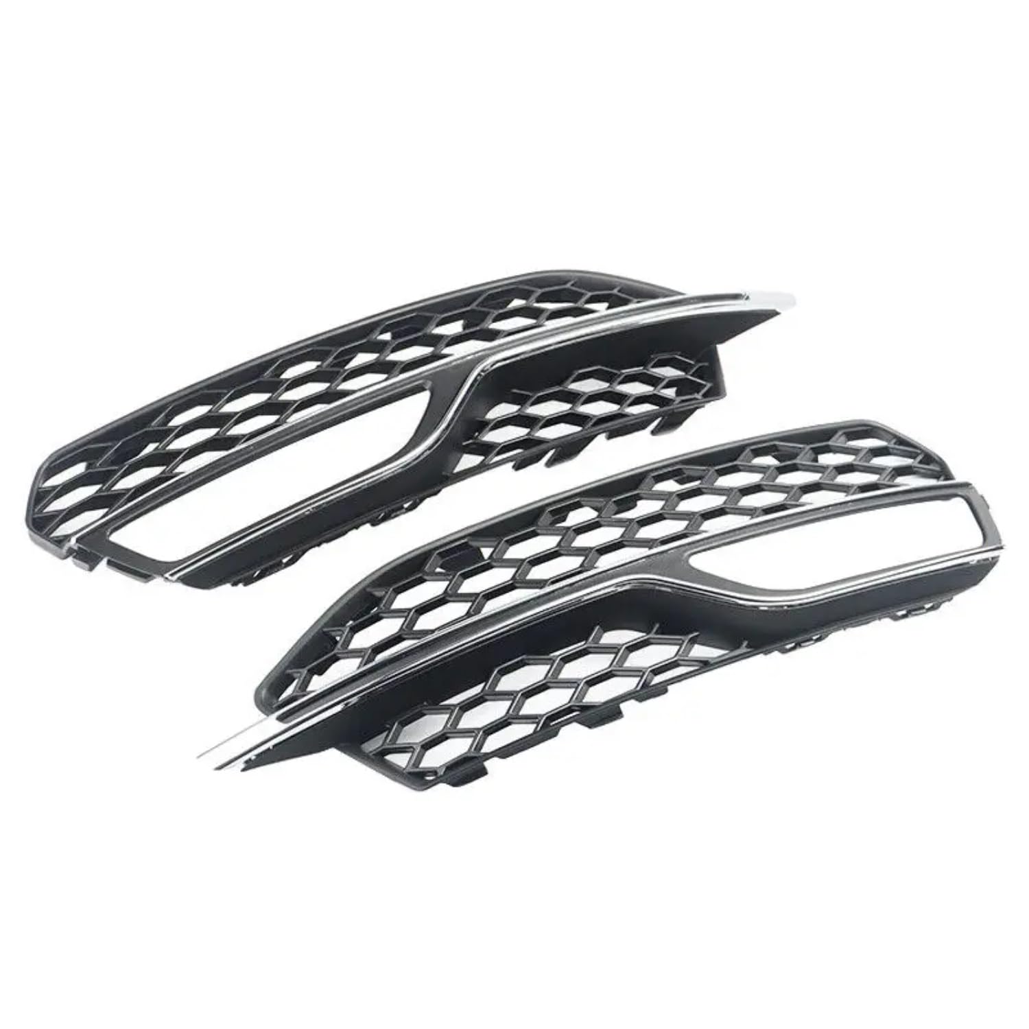 TONMHXA Lüftungsgitter Stoßfänger Kompatibel Mit A3 Für SLine S3 2013 2014 2015 2016 Frontstoßstange Nebelscheinwerfergitter Waben-Nebelscheinwerferabdeckung 8V3807681G 8V3807682G(B) von TONMHXA