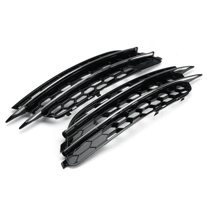 TONMHXA Lüftungsgitter Stoßfänger Kompatibel Mit A6 Für C7 2012 2013 2014 2015 Auto-Nebelscheinwerfer-Abdeckung, Wabengitter, Nebelscheinwerfer-Grill-Trim-Lünette 4G0807682(Chrome) von TONMHXA