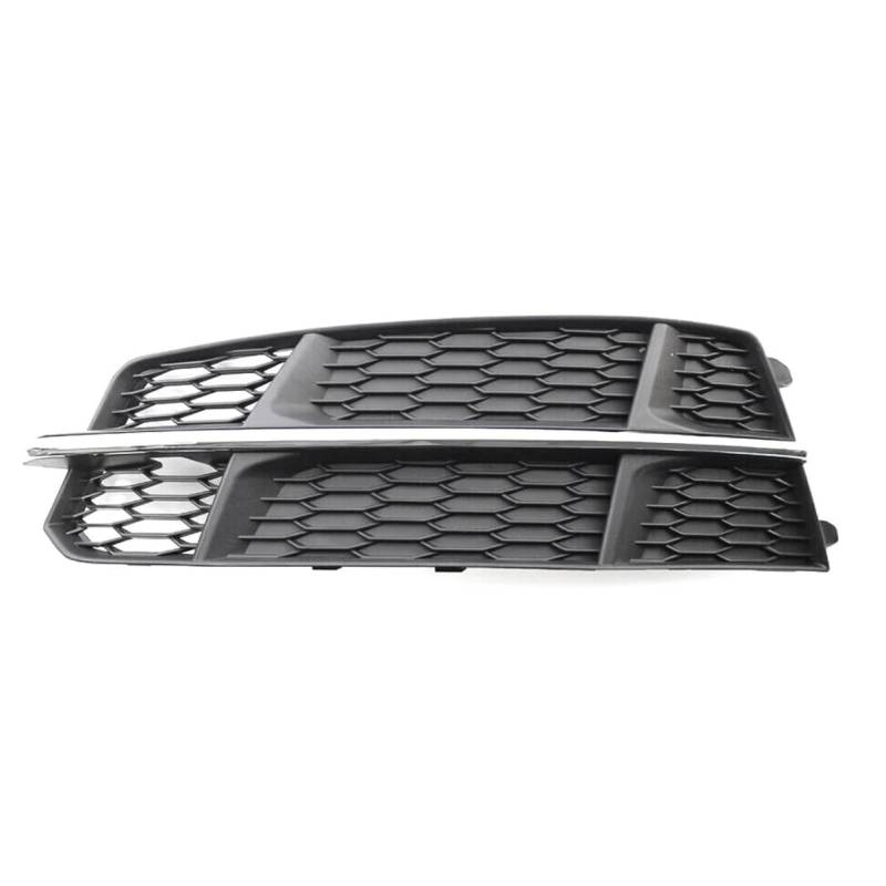 TONMHXA Lüftungsgitter Stoßfänger Kompatibel Mit A6 Für SLine C7 2014 2015 2016 2017 2018, Schwarze Chrom-Frontstoßstange Links, Nebelscheinwerfer-Kühlergrill, Grillabdeckung 4G0807681AN von TONMHXA