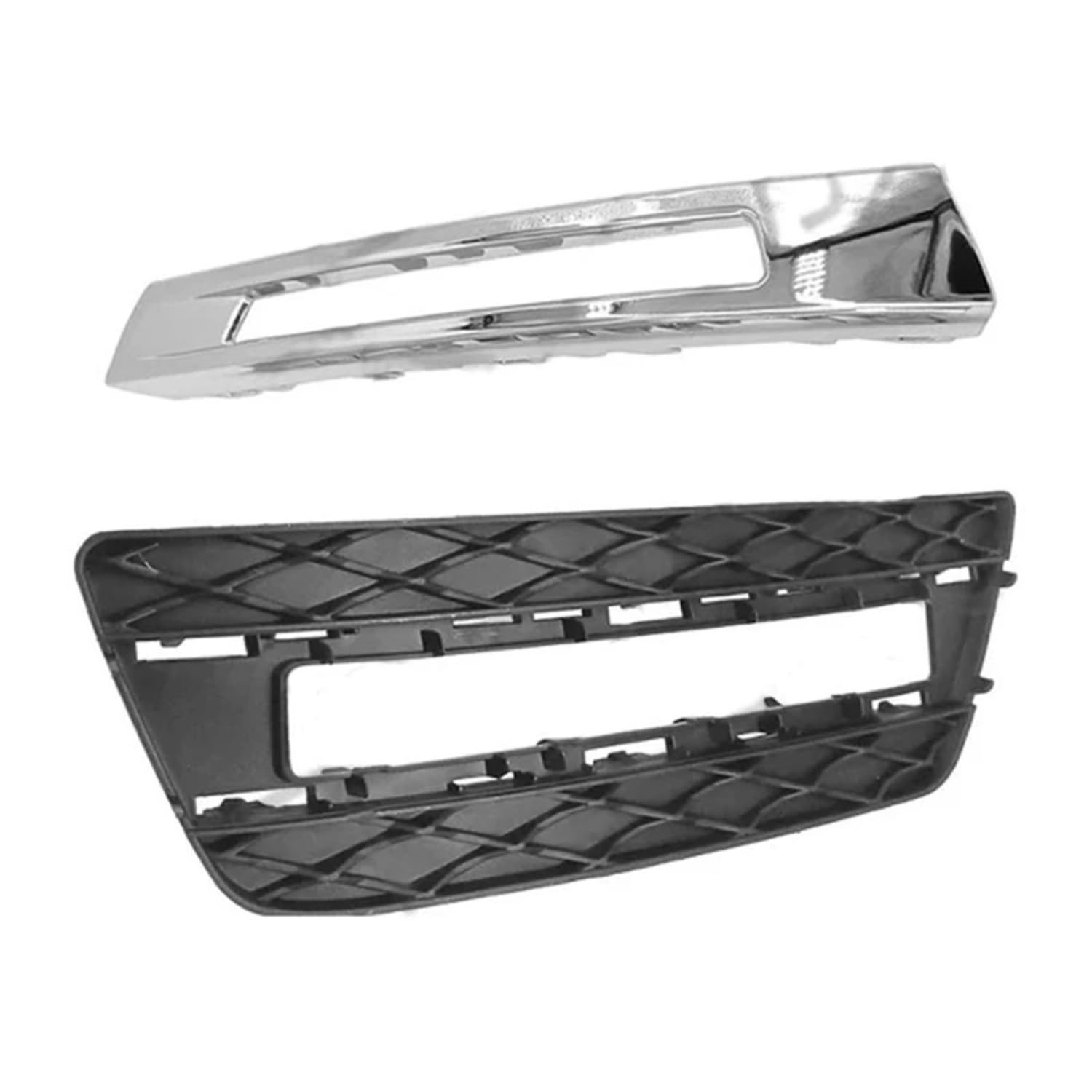 TONMHXA Lüftungsgitter Stoßfänger Kompatibel Mit Benz Für GL450 GL350 450 Frontstoßstange Nebelscheinwerferabdeckung Ziergitter Nebelscheinwerfer Grill Zierblende 1668844422(Silver Black Left) von TONMHXA