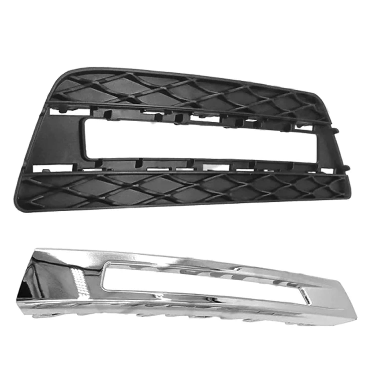 TONMHXA Lüftungsgitter Stoßfänger Kompatibel Mit Benz Für GL450 GL350 450 Frontstoßstange Nebelscheinwerferabdeckung Ziergitter Nebelscheinwerfer Grill Zierblende 1668844422(Silver Black Right) von TONMHXA