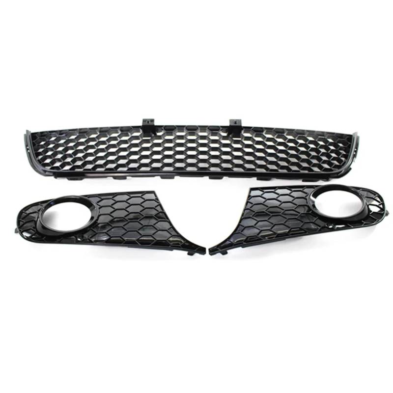 TONMHXA Lüftungsgitter Stoßfänger Kompatibel Mit Vw Für Golf MK6 2009 2010 2011 2012 2013 Honeycomb Mesh Car Front Bumper Lower Fog Light Vent Grille Case von TONMHXA