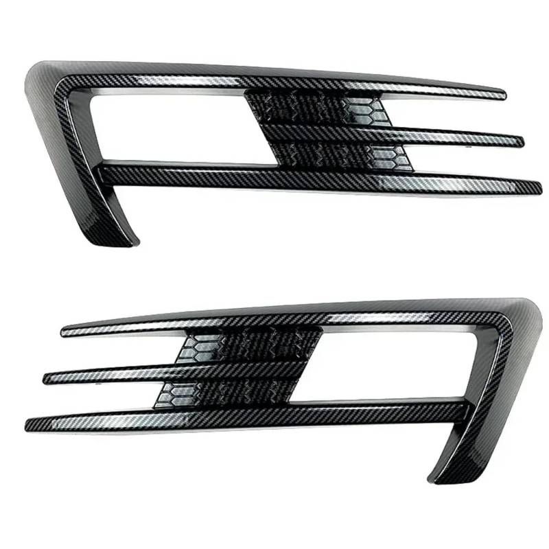 TONMHXA Lüftungsgitter Stoßfänger Kompatibel Mit Vw Für Golf MK7 2013 2014 2015 2016 Frontstoßstange Nebelscheinwerfer Lampe Kühlergrill Abdeckung Trim Carbon Look Dekoration(Carbon Look) von TONMHXA