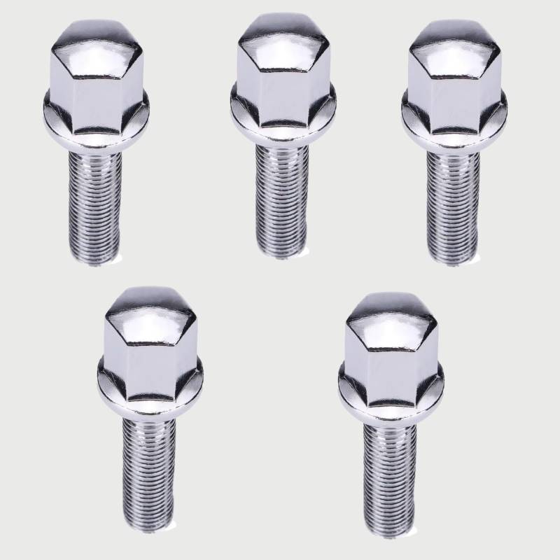 TONMHXA Radmuttern Kompatibel Mit Benz Für CLK Für W209 1992-2009 5/10 Stück M12x1,5 Autoradschrauben Reifenmuttern Aluschraube 40 Mm Länge Autoreifenmutter Radbolzen(5PCS) von TONMHXA