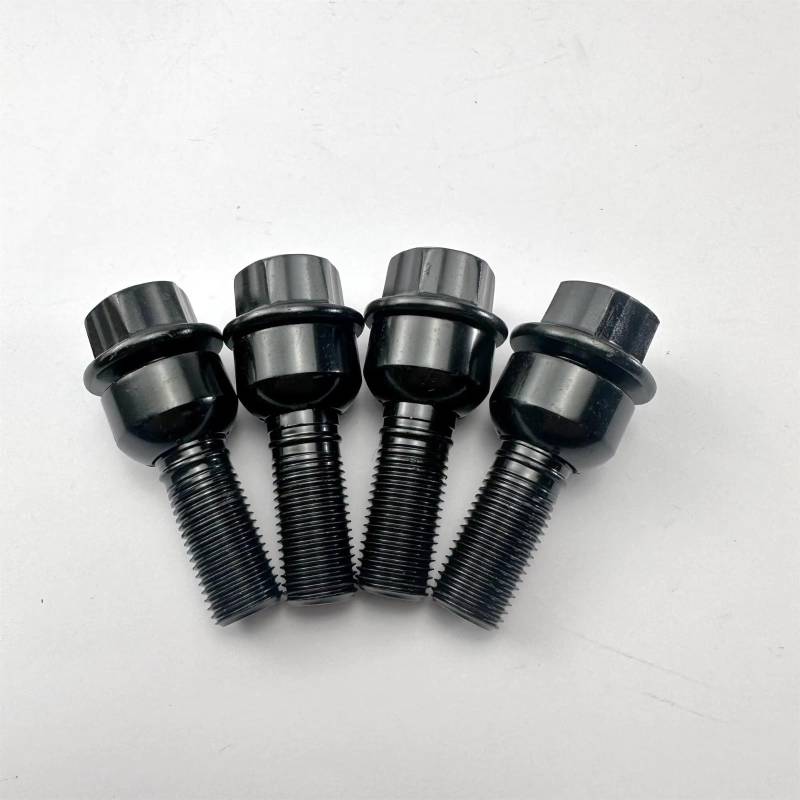 TONMHXA Radmuttern Kompatibel Mit Cayenne Für Blogster Für Panamera M14X1.5X49-B Reifenschraube Schwarz Autoreifenmutter Radbolzen Radmutter OEM:WHT004676A(4PCS WHT004676A) von TONMHXA