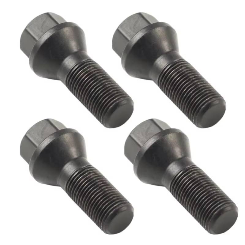 TONMHXA Radmuttern Kompatibel Mit E70 E70N E71 4 Stück M14 X 1,25 Radsicherungsbolzenmutter Stahl Schwarz Radschrauben Muttern Autoreifenschrauben OEM: 36136781151 von TONMHXA