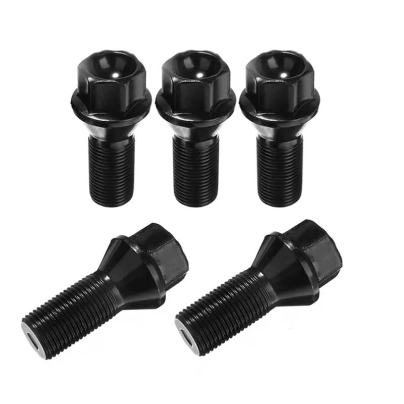 TONMHXA Radmuttern Kompatibel Mit F32 F33 F36 F82 F83 5 Stück M14 X 1,25 Schwarze Radsicherungsschraubenmutter Stahl Autoreifenschrauben OEM: 36136781151 von TONMHXA