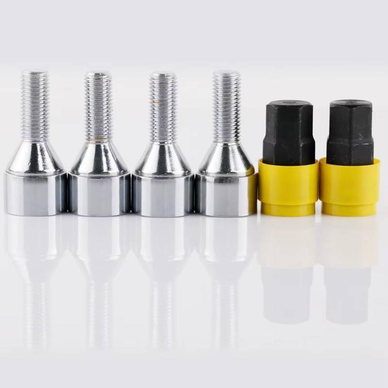 TONMHXA Radmuttern Kompatibel Mit FIAT Kompatibel Mit Mobi 2016 2017 2018 2019 2020 2021 2022 M12X1.25 Stahl-Radschloss, Radschrauben Mit 28 Mm Schaft, Radschlossmutter, Schraube, Radmutter von TONMHXA