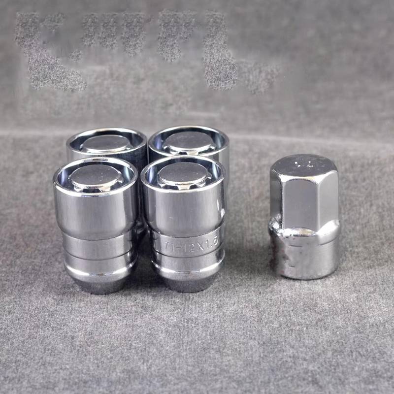TONMHXA Radmuttern Kompatibel Mit Ford 4 Stück M12 1,5 1,25 Chromstahl Auto Auto Radsicherungsschlüssel Muttern Sicherungsmuttern Autoreifenschrauben Radschrauben Muttern Radschrauben(M12x1.5) von TONMHXA