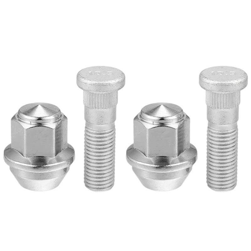 TONMHXA Radmuttern Kompatibel Mit Ford Für EcoSport 2018 2019 2020 2021 M12-1.5 Radschrauben-Sets Radschrauben-Muttern OEM: CV6Z1012C ACPZ1012H von TONMHXA