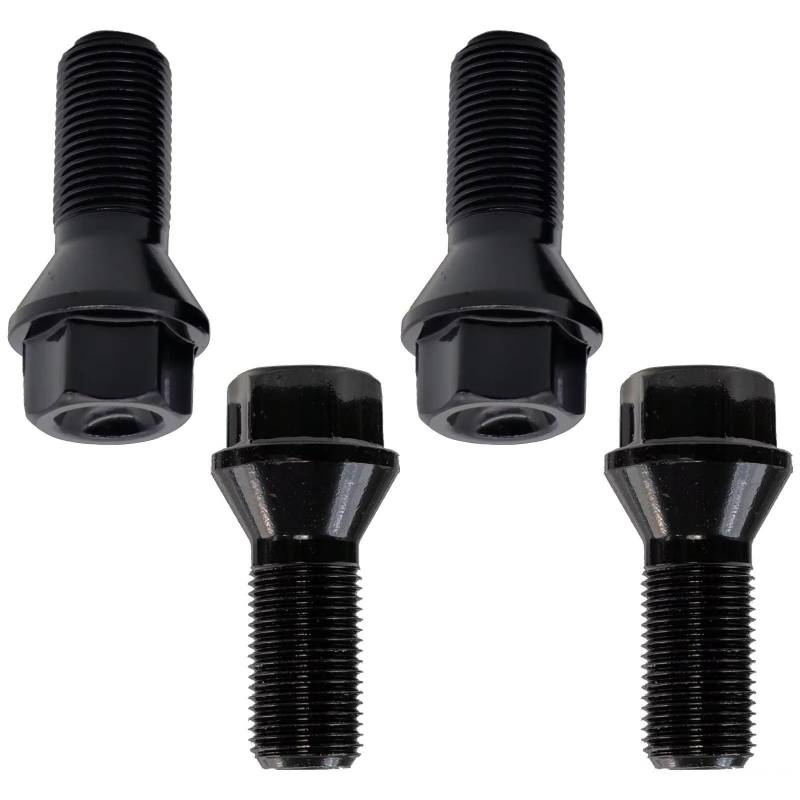 TONMHXA Radmuttern Kompatibel Mit Für M235I M3 M4 4 × Auto-Radschrauben Mutter Stahl 36136781151 Schwarz Auto-Standardzubehör Radsicherungsmutter Schraube Radmutter von TONMHXA