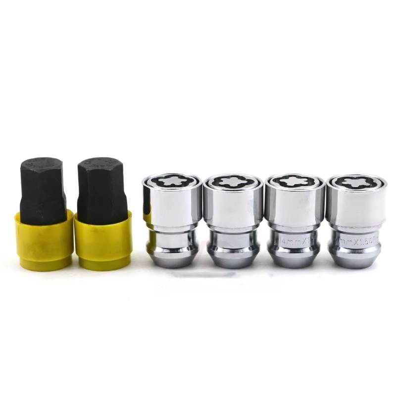 TONMHXA Radmuttern M14X1,5 4 Muttern 2 Adapter Auto Leichtmetallfelge Felgensicherung Radmuttern Rad Stahl Radschrauben Autoreifen Schraube Radschrauben AutozubehörRadmutter von TONMHXA