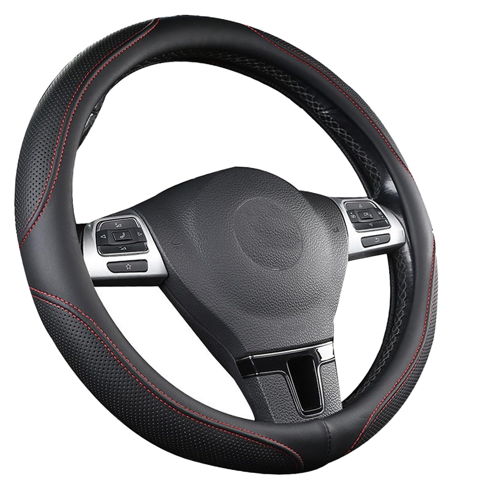 TONZACK Mikrofaser Leder Lenkradabdeckung, 38 cm Schweißabsorbierende Atmungsaktive Auto Lenkradhüllen, rutschfest Lenkradbezug TONZACK Mikrofaser Leder Lenkradabdeckung, 38 cm Schweißabsorbierende Atmungsaktive Auto Lenkradhüllen, rutschfest Lenkradbezug von TONZACK