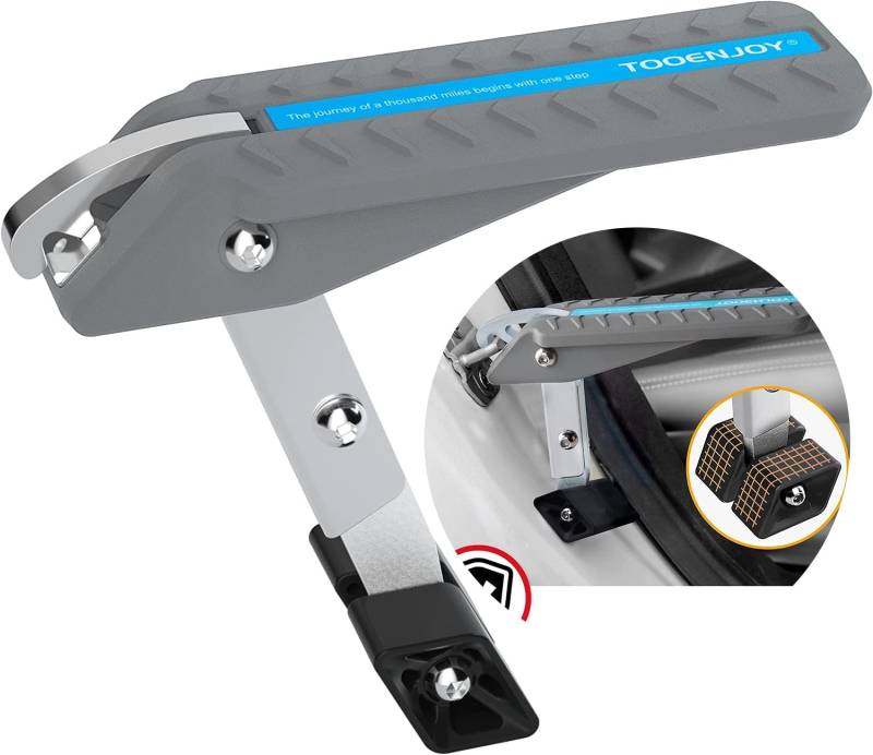 TOOENJOY Faltbares Autotürpedal (Grau, Groß) von TOOENJOY