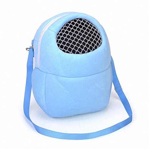 TOOGOO Portable Pet Carrier Tasche Hamster Ratte Igel Traeger Packet Bag fuer kleine Tiere (Blau) von TOOGOO