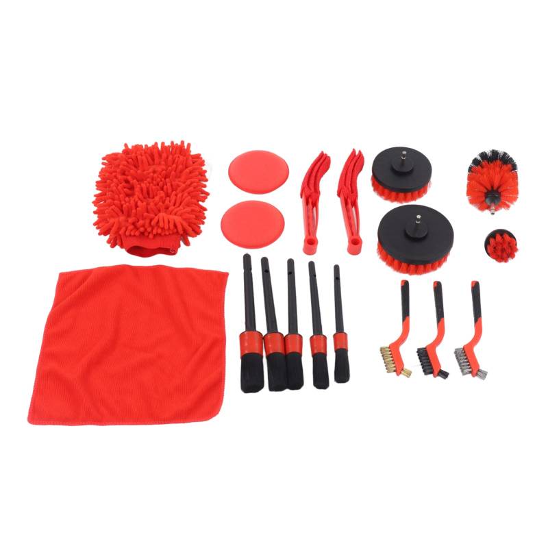 TOOLSGO Auto-Reinigungswerkzeug-Set mit Detailbürste zum Reinigen von laufrädern Armaturenbrett Innenräumen Außenlüftungsöffnungen Autositzen und Fenstern von TOOLSGO
