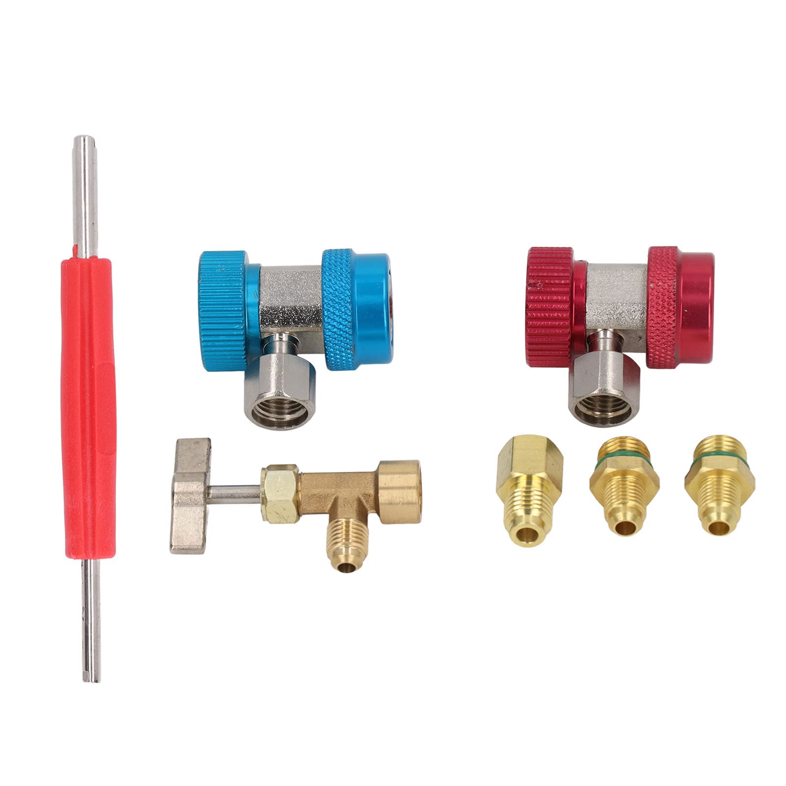 TOOLSGO R134A Adapter Reparaturset Enthält R134A Dosenanschluss Schnellkupplungen Tankadapter und Ventilkernentferner für die Installation der Klimaanlage im Auto TOOLSGO R134A Adapter Reparaturset Enthält R134A Dosenanschluss Schnellkupplungen Tankadapter und Ventilkernentferner für die Installation der Klimaanlage im Auto von TOOLSGO