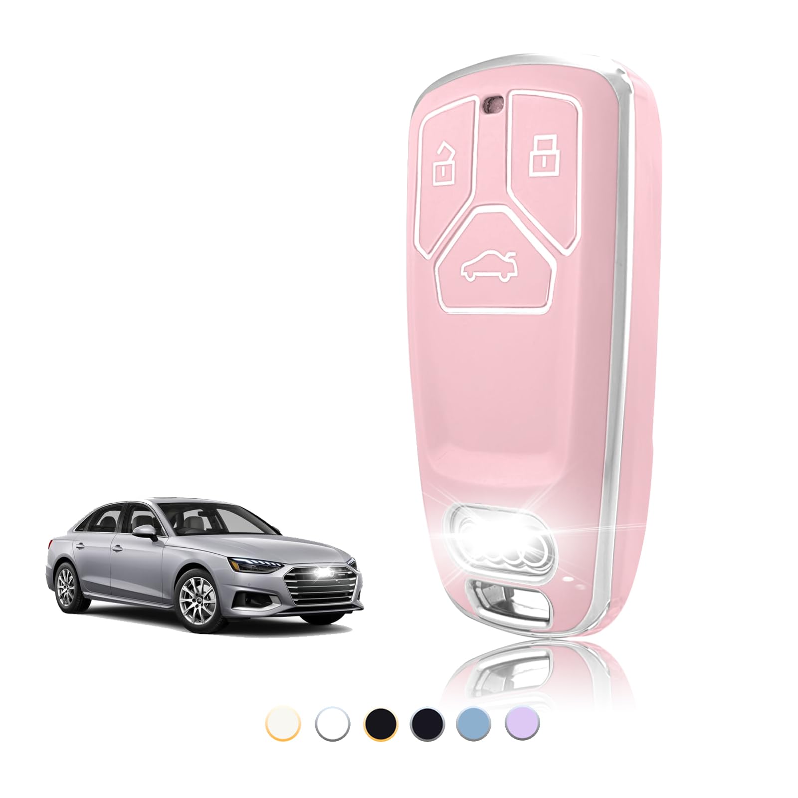 TOOMUME Schlüsselhülle TPU, Autoschlüssel Hülle Passt für Audi A4 S4 RS4 B9 A5 S5 RS5 F5 A3 A6 A7 A8 A4L A6L Q2 Q3 Q5 Q7 SQ5 SQ7 S7 R8 4M D5 TT TTS, Schlüsselcover Schutz Schlüsselgehäuse - Smart Key TOOMUME Schlüsselhülle TPU, Autoschlüssel Hülle Passt für Audi A4 S4 RS4 B9 A5 S5 RS5 F5 A3 A6 A7 A8 A4L A6L Q2 Q3 Q5 Q7 SQ5 SQ7 S7 R8 4M D5 TT TTS, Schlüsselcover Schutz Schlüsselgehäuse - Smart Key von TOOMUME
