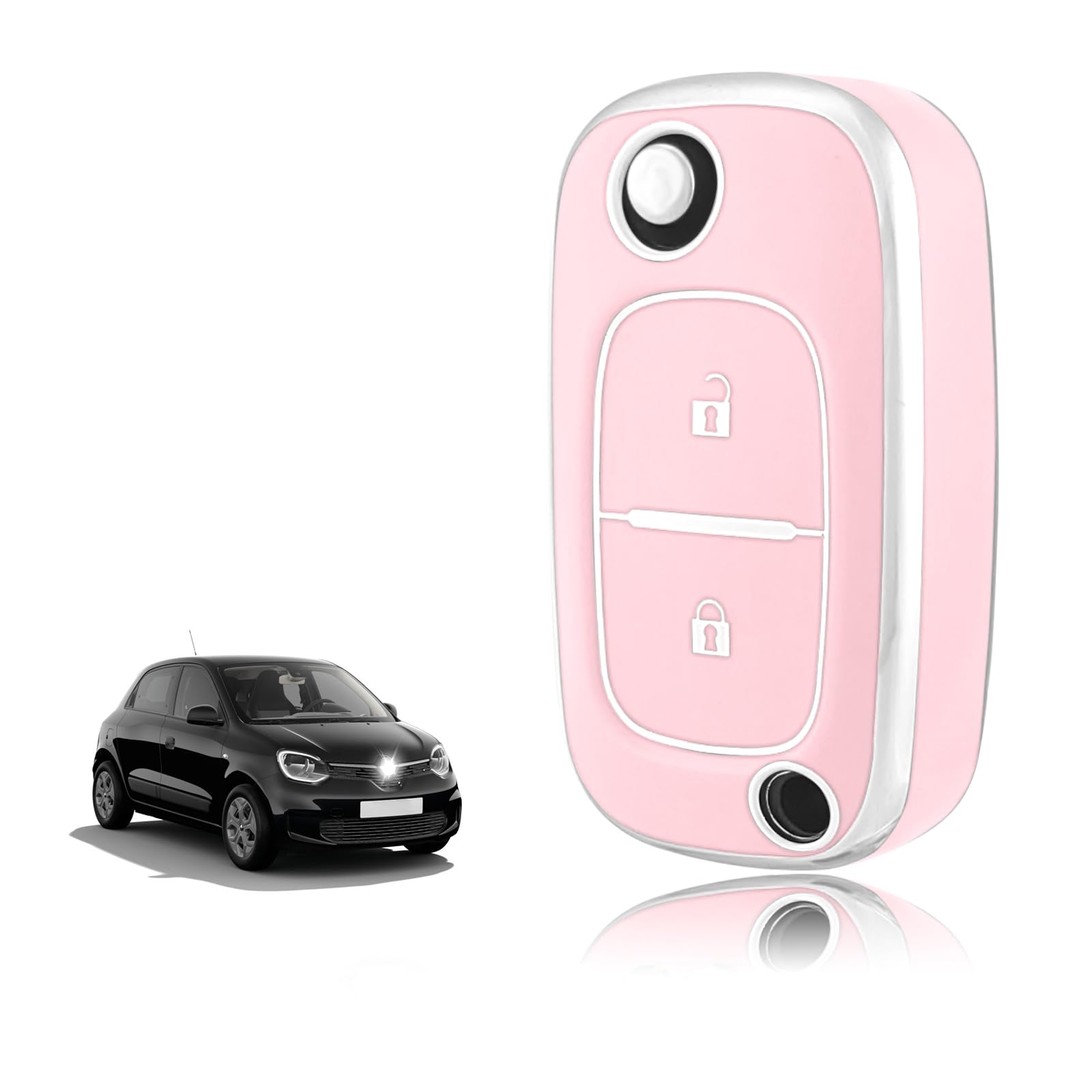 TOOMUME Schlüsselhülle TPU, Autoschlüssel Hülle Passt für Renault Trafic Twingo Kangoo Megane Clio Captur Modus Master Wind Smart Forfour Fortwo, Schlüsselcover Schutz Schlüsselgehäuse - Flip Key TOOMUME Schlüsselhülle TPU, Autoschlüssel Hülle Passt für Renault Trafic Twingo Kangoo Megane Clio Captur Modus Master Wind Smart Forfour Fortwo, Schlüsselcover Schutz Schlüsselgehäuse - Flip Key von TOOMUME
