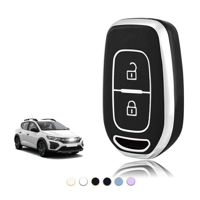 TOOMUME Schlüsselhülle TPU, Autoschlüssel Hülle Passt für Renault Twingo Clio Symbol Kwid Dacia Logan Sandero Stepway Duster Dokker Lodgy, Schlüsselcover Schutz Schlüsselgehäuse - Smart Key von TOOMUME