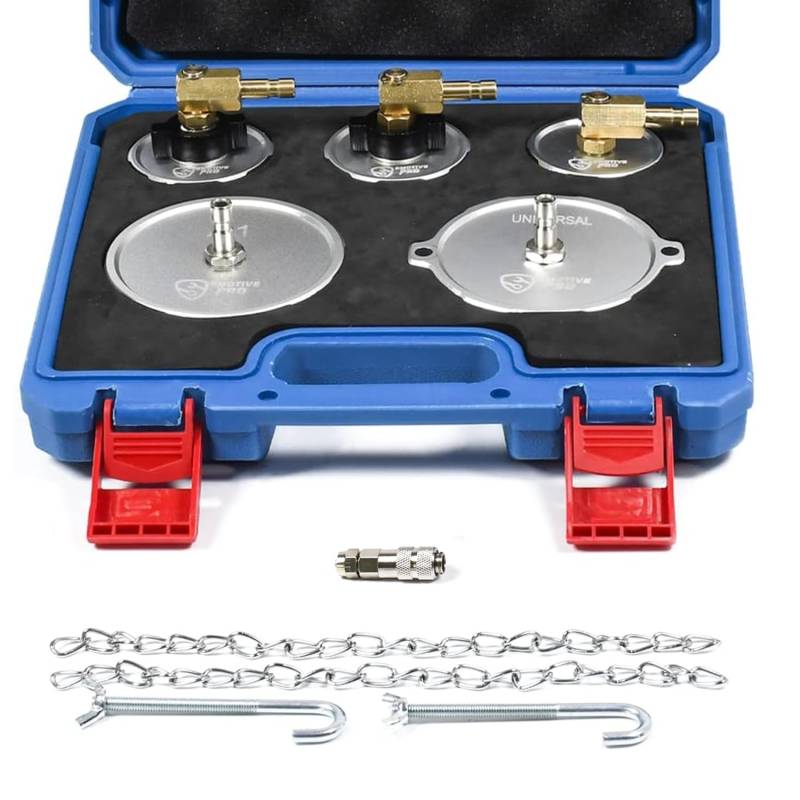 Bremsenentlüftungsgerät Adapter Hauptbremszylinder-Adapterset, TOOSOAR Adapter Bremsflüssigkeitsbehälter Set für Meisten Bremsenentlüfter, 5PCS von TOOSOAR