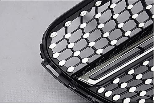TOOWGM Für Mercedes-Benz GLC X253 W253 2015–2019 Auto Styling Stoßstange MB Mittelgrill Front GT Diamond Vertical Bar Center Grill (Stil 1) von TOOWGM