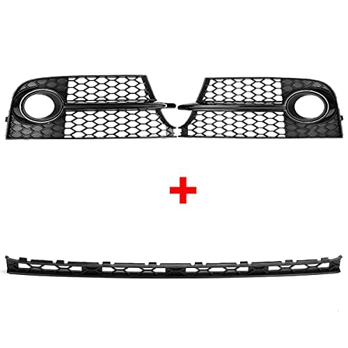 TOOWGM Honeycomb Hex-Nebelscheinwerfer-Gitter für Audi TT MK2 S-Line TTS 2011–2014 (schwarz) von TOOWGM