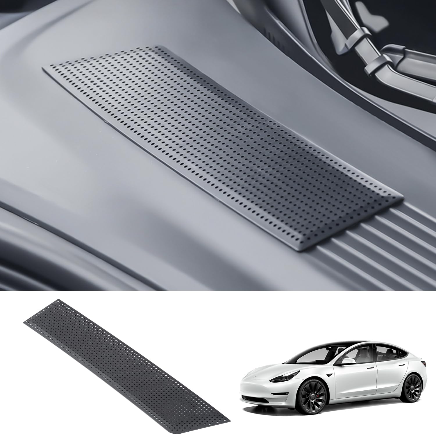 TOPABYTE Für 2024 Tesla Model 3 Highland Auto Air Inlet Protect Cover Lufteinlassgitter Schutz Abdeckung Tesla 3 Highland Air Flow Vent Intake Klimaanlage Gitter Einlass Zubehör (1 Stück) von TOPABYTE