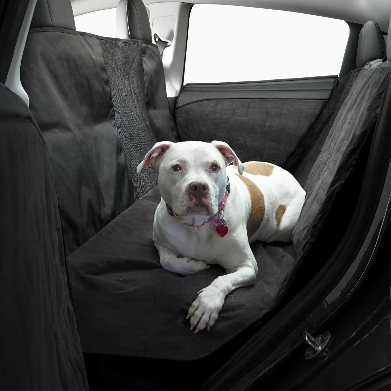 TOPABYTE Hundedecke für Auto Rückbank für Tesla Model Y, Model 3, Model S Hunde-Auto-Hängematte Wasserabweisende Autoschondecke für Hunde Autositzbezug für Rücksitz von TOPABYTE