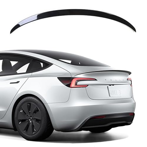 TOPABYTE Tesla Model 3 Highland Spoiler Original Heckspoiler Flügellippe für 2024 Tesla Model 3 Highland Zubehör ABS (Glänzend Schwarz) von TOPABYTE