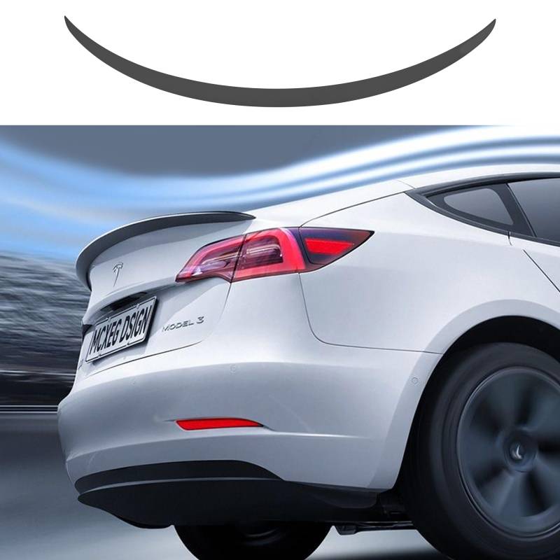 TOPABYTE Spoiler Original für Tesla Model 3 2016–2023 Heckspoiler Flügellippe Heckspoilerflügel ABS-Material Heckkofferraumlippe für Tesla 3 Zubehör (Glossy Carbon) von TOPABYTE