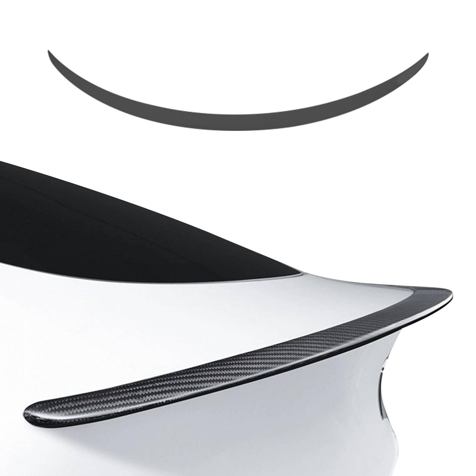 TOPABYTE Spoiler Original für Tesla Model 3 2016–2023 Heckspoiler Flügellippe Heckspoilerflügel ABS-Material Heckkofferraumlippe für Tesla 3 Zubehör (Glossy Carbon) von TOPABYTE