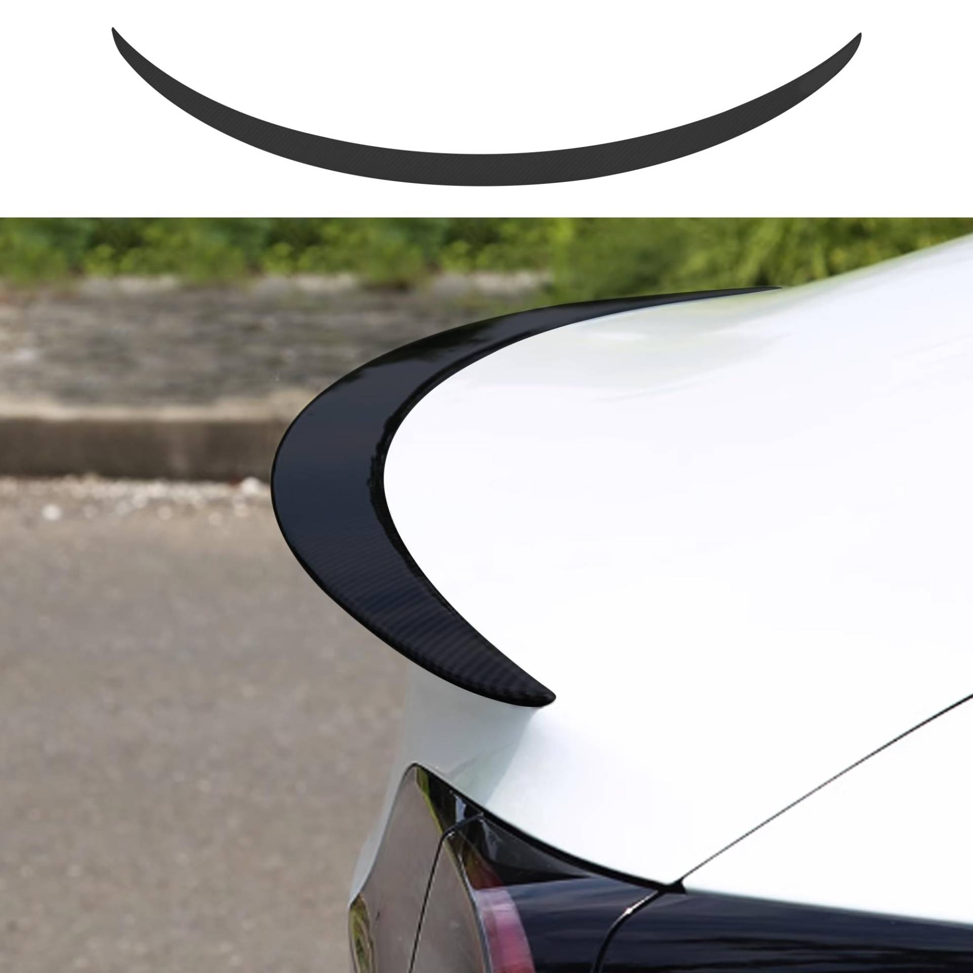 TOPABYTE Tesla Model Y Spoiler Original Heckspoiler Flügellippe Carbon für 2020-2023 Tesla Model Y Zubehör ABS Matte Kohlefaser von TOPABYTE