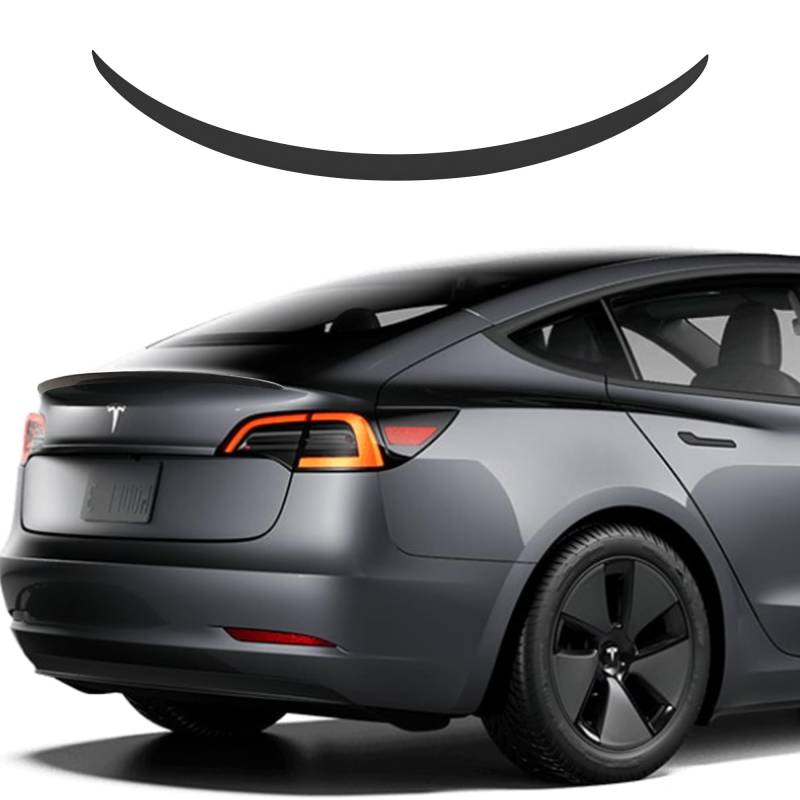 TOPABYTE Tesla Model 3 Spoiler Original Heckspoiler Flügellippe für 2019–2023 Tesla Model 3 Zubehör, Nicht für Model 3 Highland (Glänzend Schwarz) von TOPABYTE