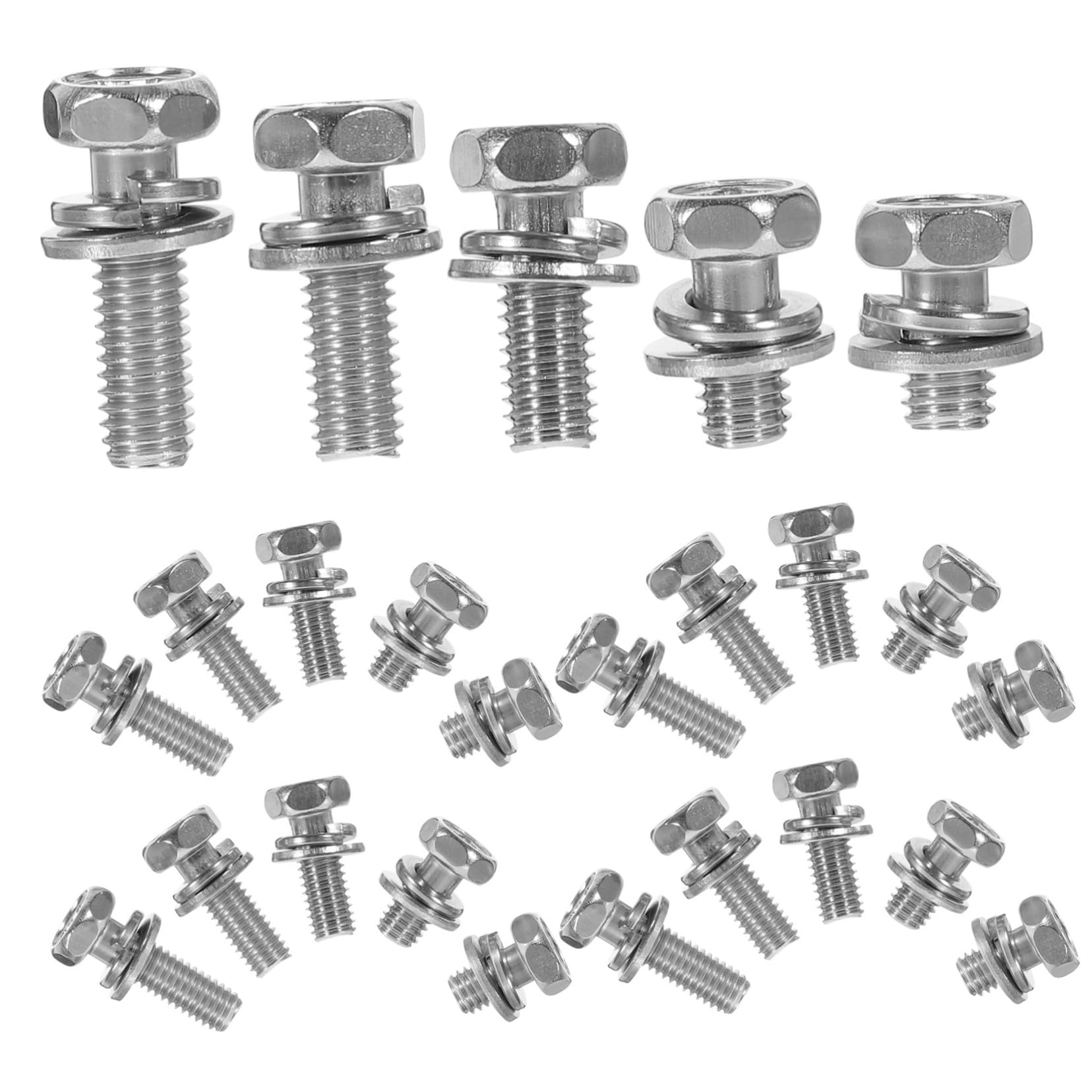 TOPBATHY 1 Satz Bolzen aus Edelstahl Maschine Schrauben für Sechskantmutter Sechskantschraube Batteriepolschraube Rostfreier Stahl Silver TOPBATHY 1 Satz Bolzen aus Edelstahl Maschine Schrauben für Sechskantmutter Sechskantschraube Batteriepolschraube Rostfreier Stahl Silver von TOPBATHY