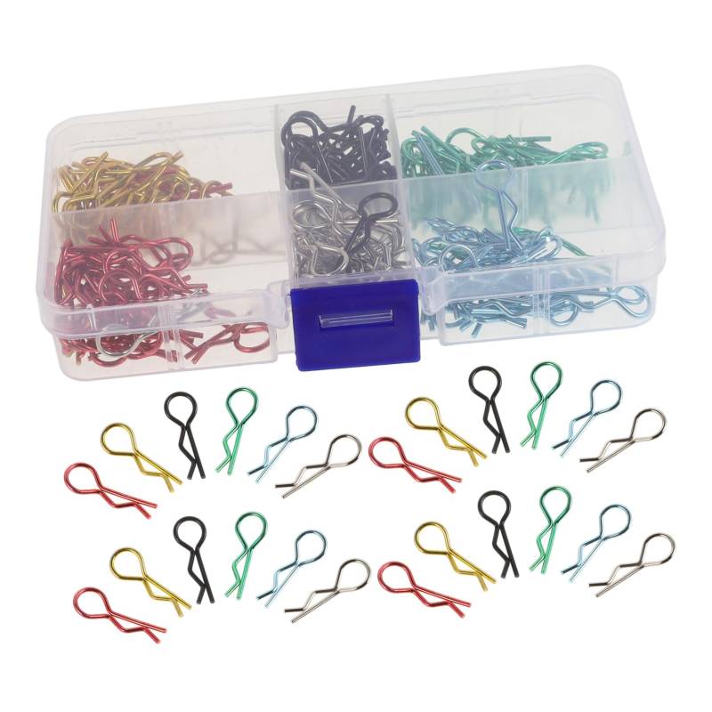 TOPBATHY 1 Schachtel Körperclip Rc-car-Clips Für Die Karosserie Rc-pins Rc-car-dekorationsteil-zubehör Rc-Clips Rc-car-Shell-Clips Rc-Autos-Clip Rc-autoteile Kleiner Stift Für Rc-car Metall von TOPBATHY