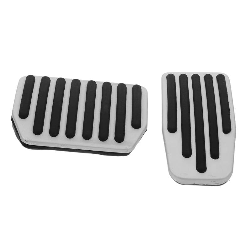 TOPBATHY 1 Set Bremsen Pedal Auto Zubehör Griffe Aluminium Legierung Silber von TOPBATHY