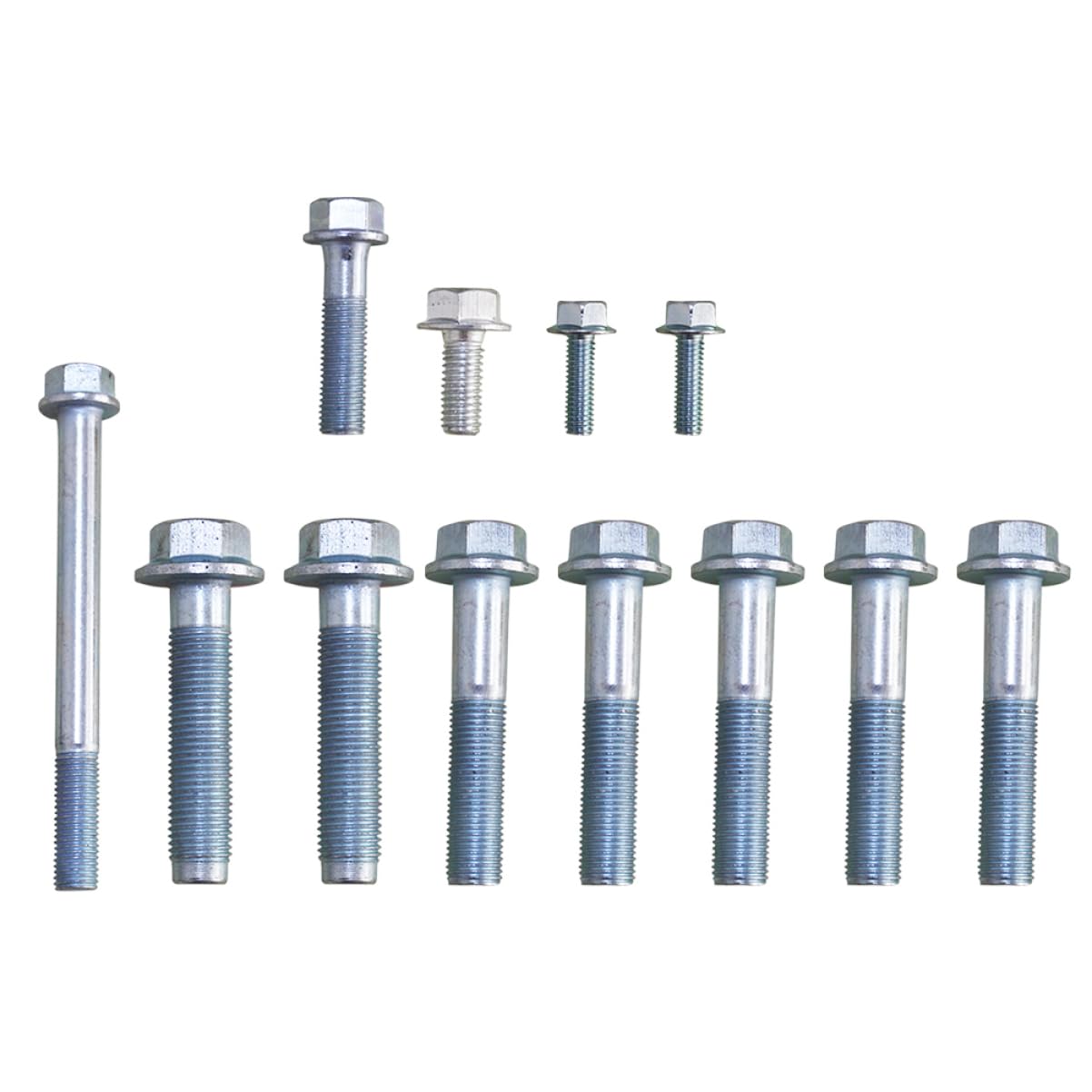 TOPBATHY 12 Stück Getriebebolder Kit Schrauben für Kraftfahrzeugmotoren Motorständer schrauben auto motor ls schrauben Motorständerschraube Schraube des Getriebeständers Silber von TOPBATHY